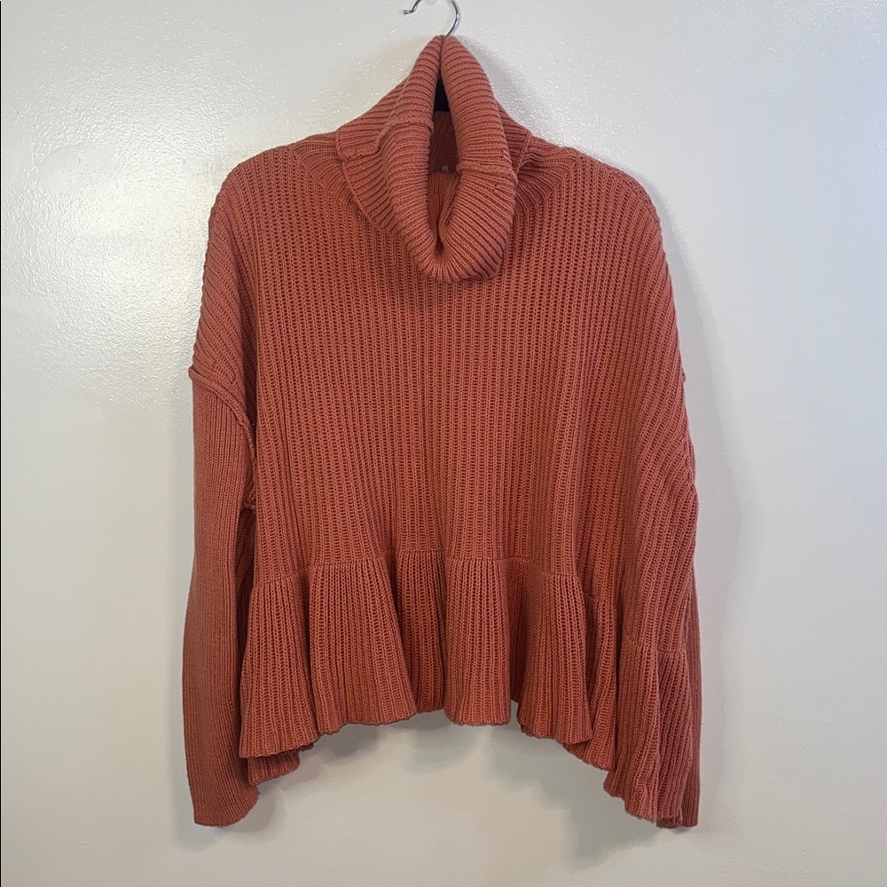 Free People Turtleneck Sweater - Rust
